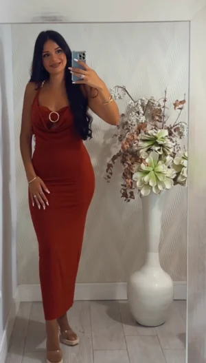Vestido teja
